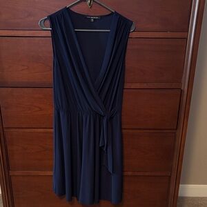 Elegant Navy Wrap Dress